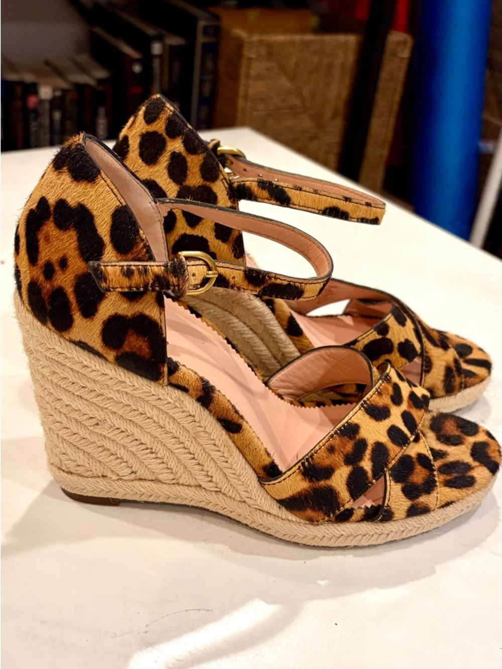J. Crew Leopard Print Espadrilles, like new condition, summer sandals, classic